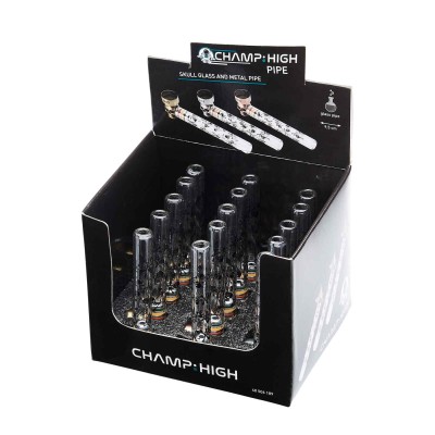 Champ High Skull Μεταλλικό και Γυάλινο Πιπάκι 9.5cm